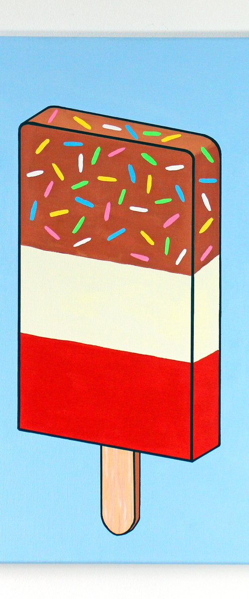 Fab Ice Lolly Pop Art Painting On A2 Canvas by Ian Viggars
