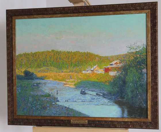 Quiet evening. The Kynok River