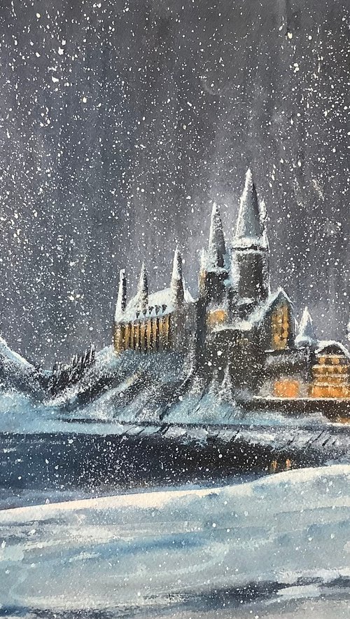 Hogwarts in the snow by Darren Carey