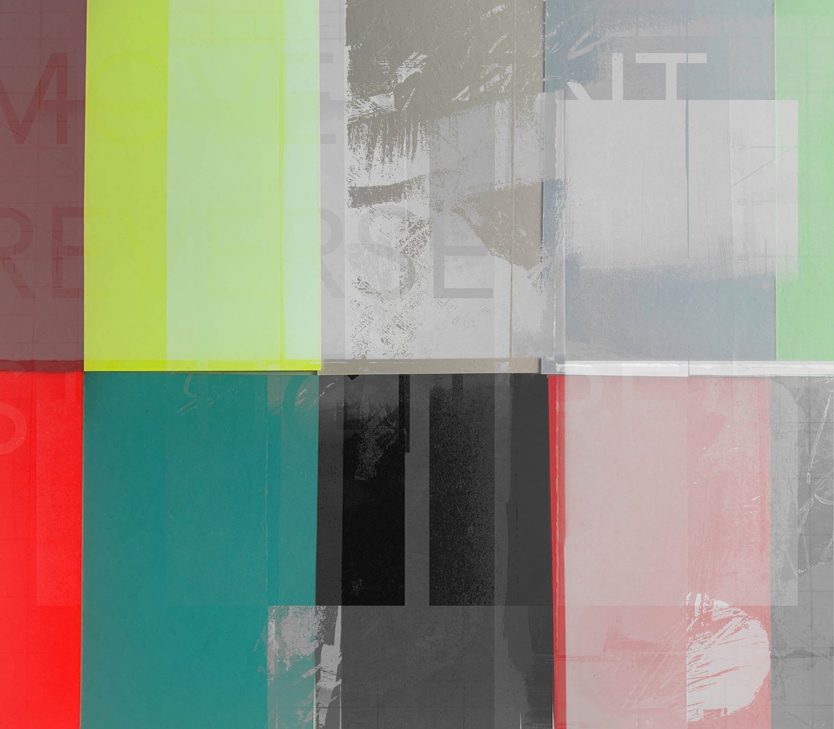 Abstract Print By The Most Active, 17 X 15", Fragmented Ideas, Original Artwork