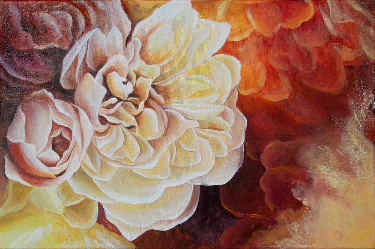 Roses Oil Painting Canvas Floral Art Flowers Artfinder