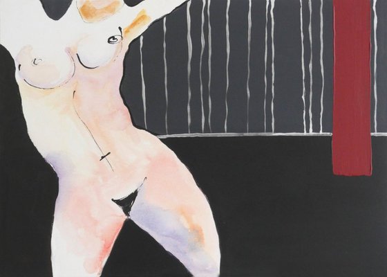 Euphoria - Abstract Female Nude Acrylic Painting
