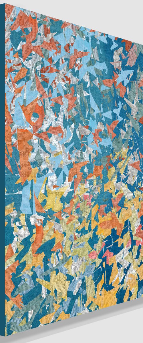 News Travels Twelve 127 x 127cm by George Hall