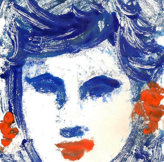 Portrait of a woman - Classic Blue Woman IV