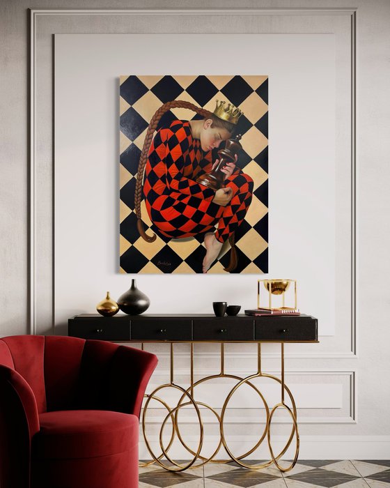The Checkmate Original Oil Painting