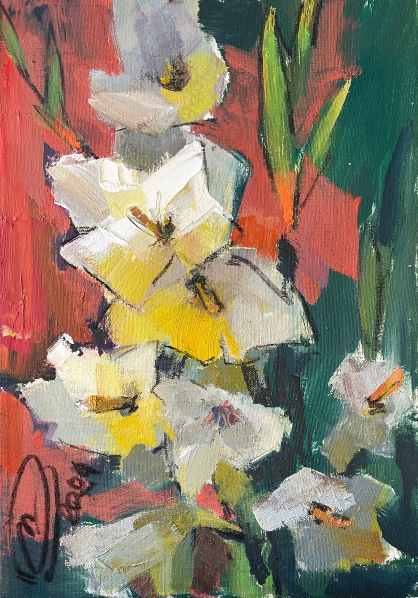 Impressionistic Botanical Oil Painting By Igor Yuryev, 12 X 18, Flowers No. 1, Original Artwork
