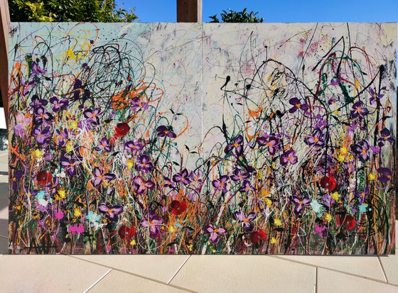 Where The Wildflowers Bloom - Diptych