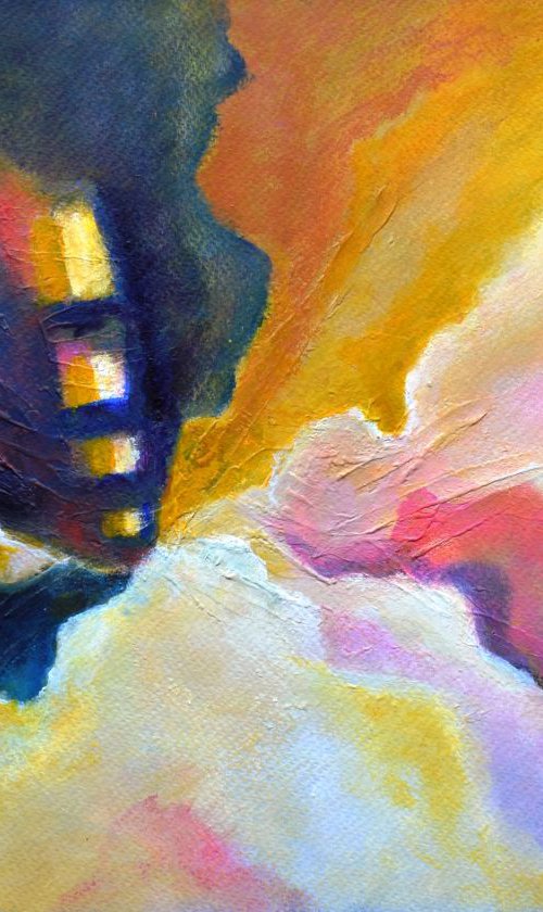 Emergence The new beginning abstract colorful inspirational painting by Manjiri Kanvinde