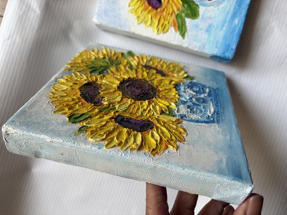 Sunflowers in a vase