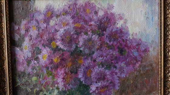 Purple Flowers painting