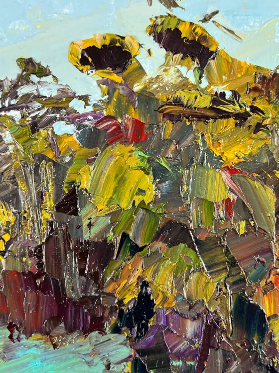 Sunflowers Bowed Down