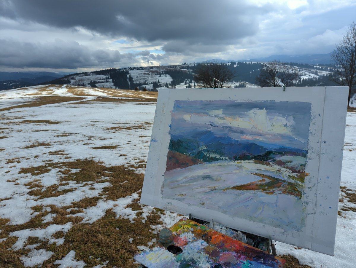 Late Winter In The Mountains By Helen Shukina, 20 X 16, Artwork For Sale On Artfinder