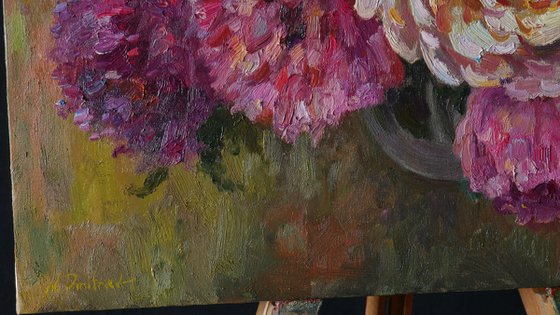 Bright Bouquet Of Peonies - floral still life