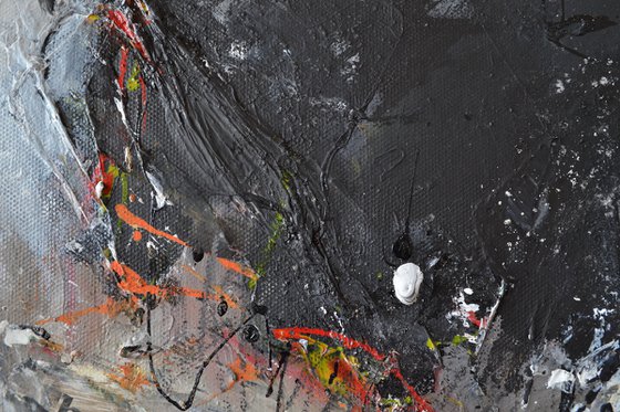 Coffee Break - abstract mixed media stillife