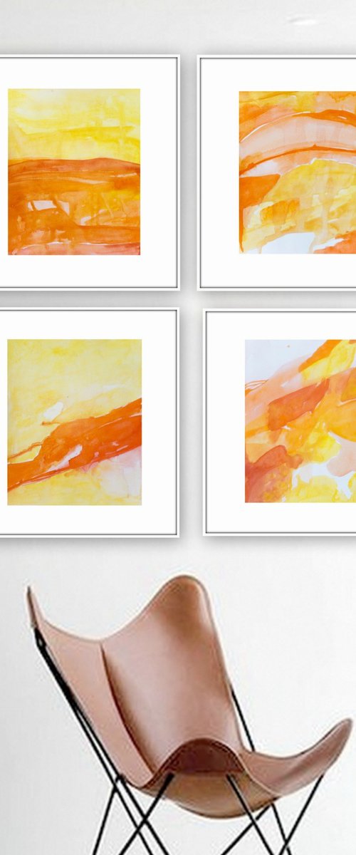 Landscape, set of 4 by Nadia Moniatis