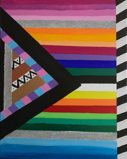 Geometric rainbow by Courtney Einhorn