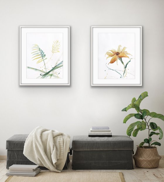 Talk. Floral shades. A series of abstract original watercolors.