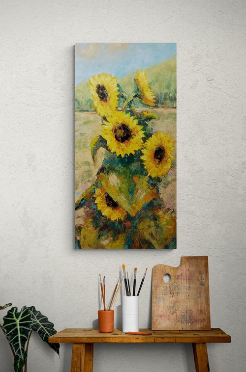 Sunflowers in the field by Marinko Šaric