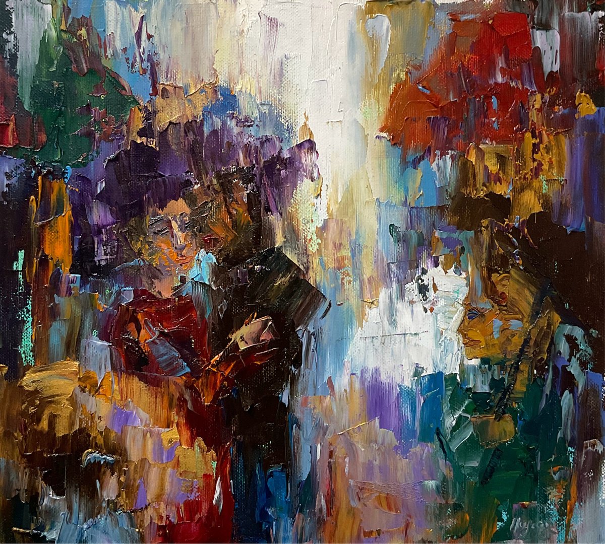 Umbrellas. Jealousy By Mariia Hyhar, 12 X 11, Artwork For Sale On Artfinder