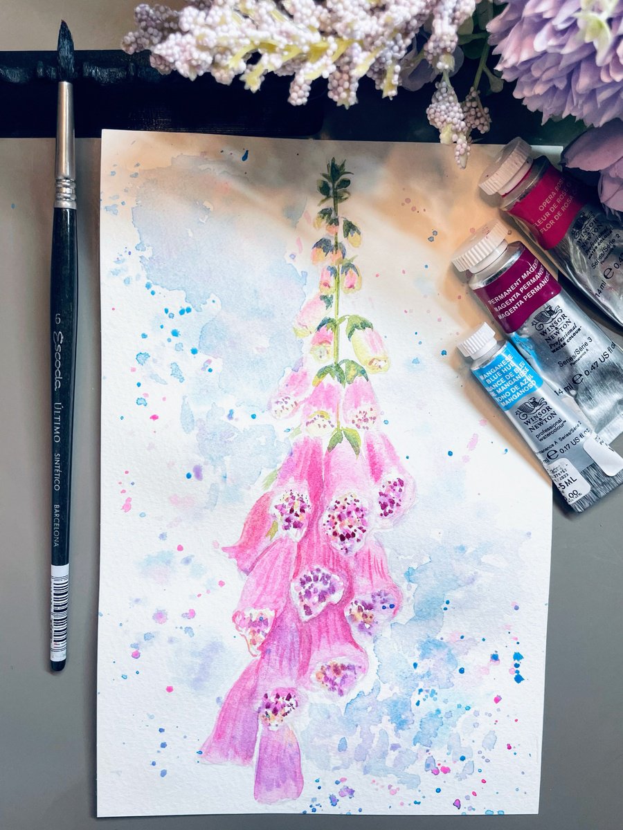 Impressionistic Botanical Watercolour By Neha Soni, 6 X 8", #1 Floral, Original Artwork