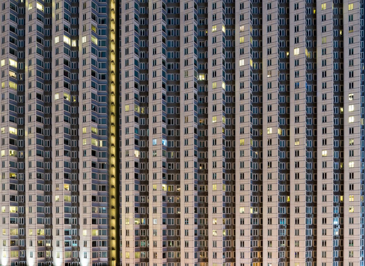 Abstract Cityscapes Photograph By Serge Horta, 48 X 32", H-H Series #2, Original Artwork