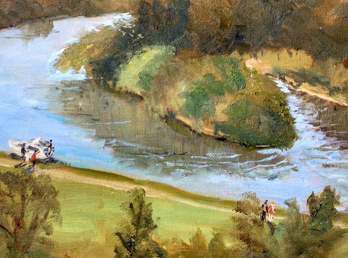View from Richmond Hill, London An original oil painting.