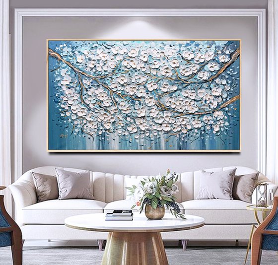 Blue Sakura Branches