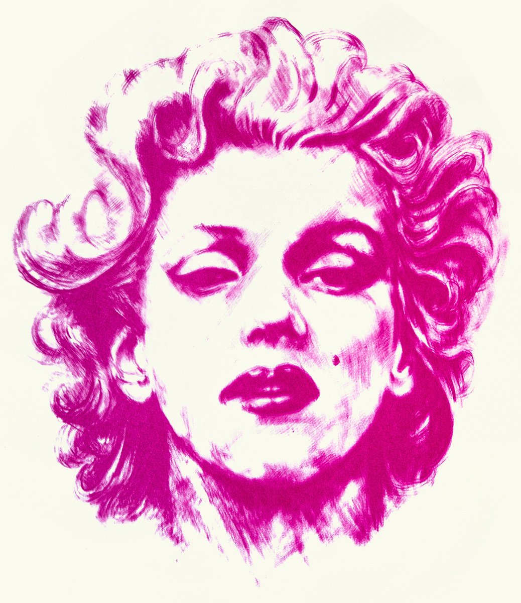Marilyn in cerise by Michael Lilley