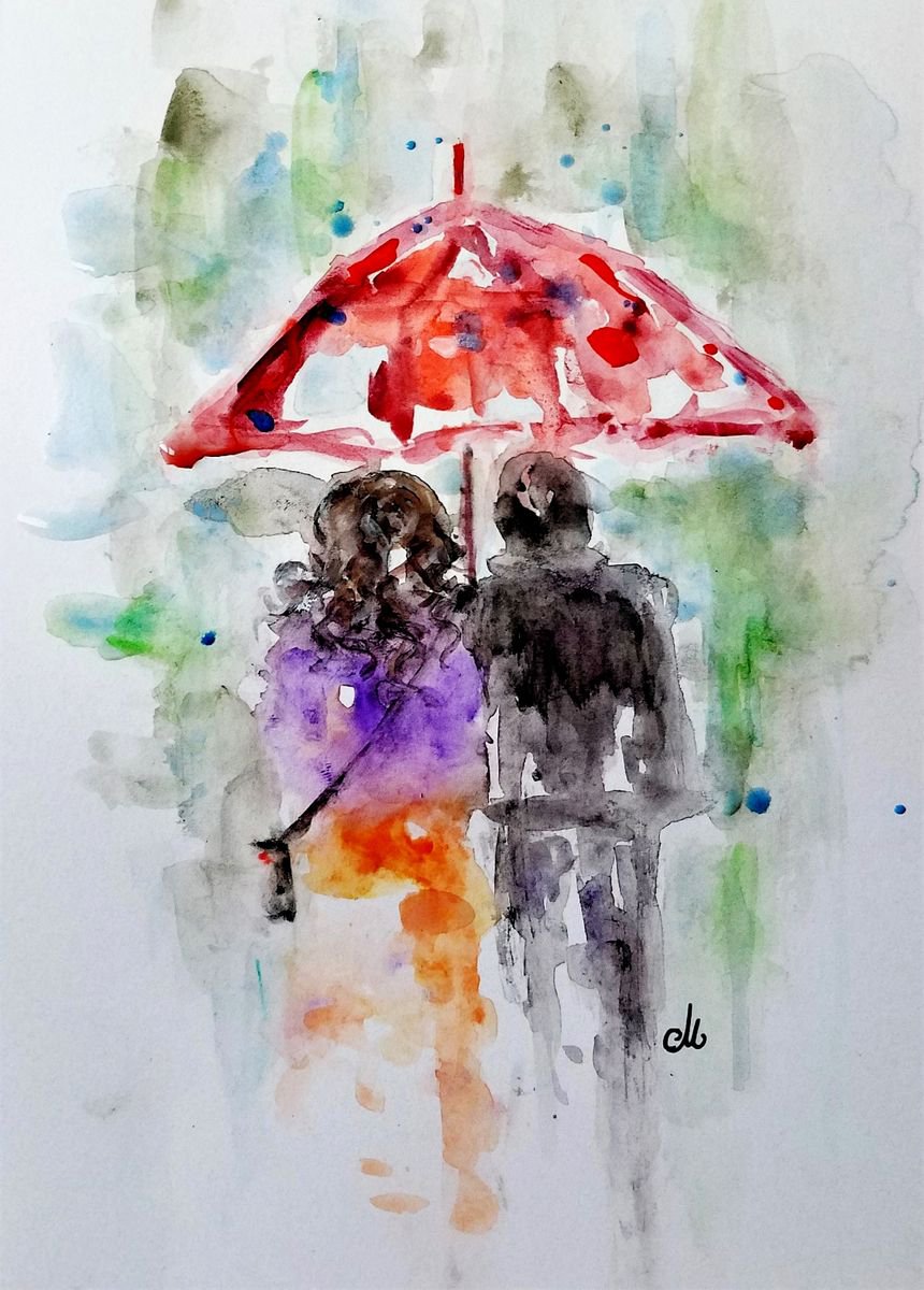 ME,YOU and a Spring rain../gift idea/free shipping in USA by Cristina Mihailescu