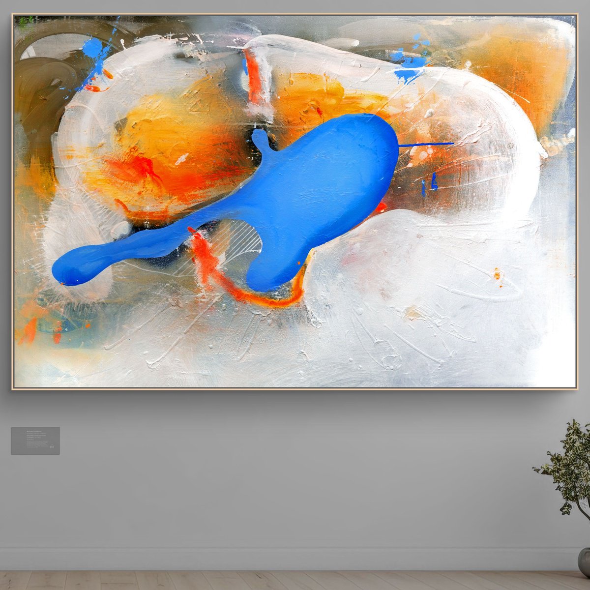 Organic Abstract Acrylic Painting By Adriano Ribeiro, 47 X 31, Parafrase, Original Artwork