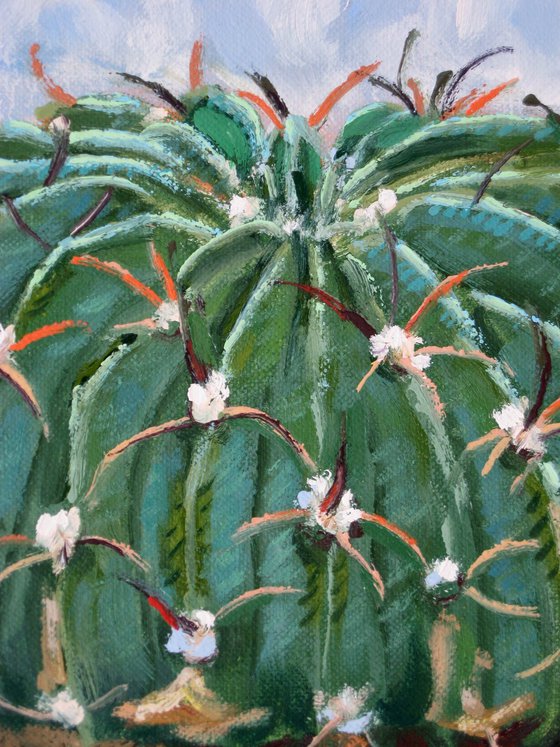 Cactus with Flower Bud