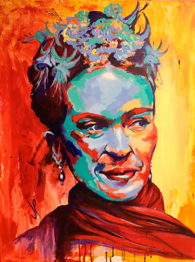 Javier Peña, self-taught artist, talks to Artfinder about creating  portraits of famous faces and his love of using colour in his paintings.