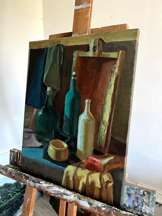 Still life with bottles