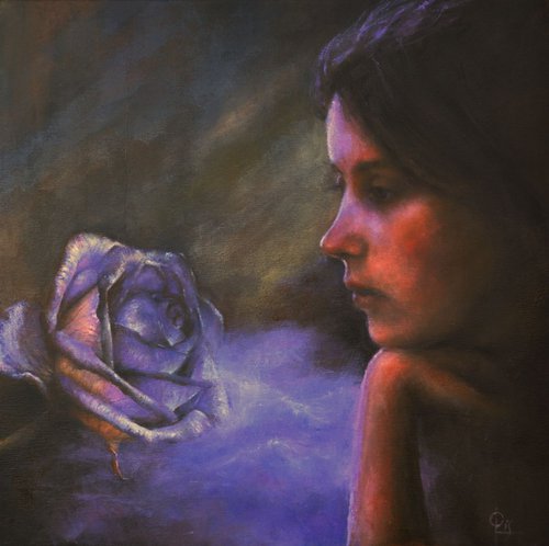 Girl and a Rose by Aleksandra Lis