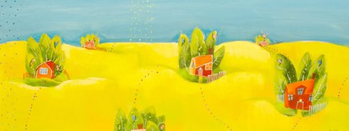 Yellow&Blue, Ukrainian landscape by Alexandra Krasuska