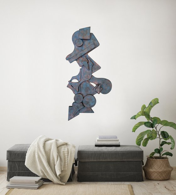 95x45cm, "Unity 6"  geometric street pop art wall decor