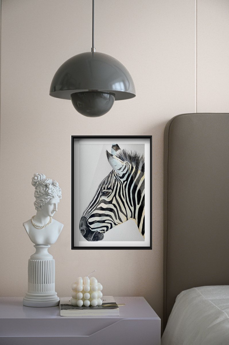 Side face zebra by Lucia Kasardova