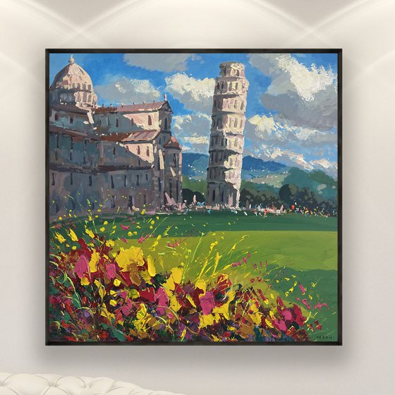 Tower of Pisa oil painting on canvas