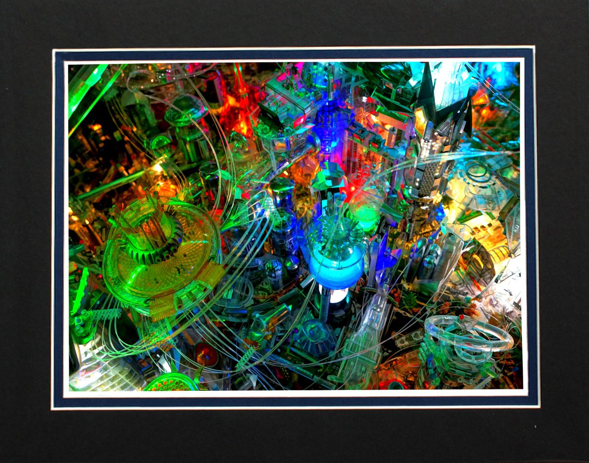 Arranged scrap items + illumination = art 1 by Robin Clarke