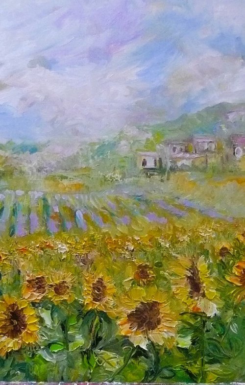 Tuscan Sunflowers 2024 by Lesley Blackburn