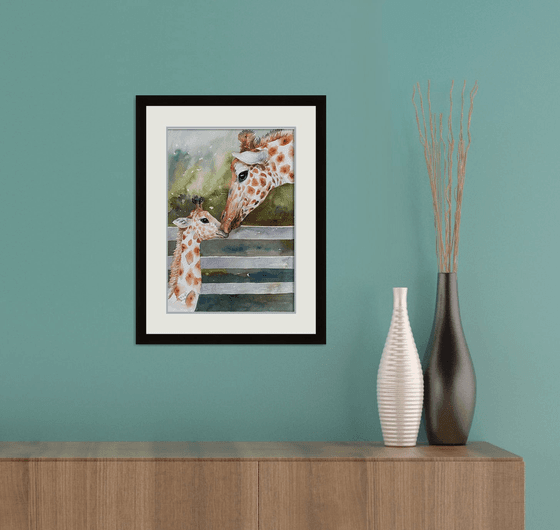 Mother and baby Giraffe