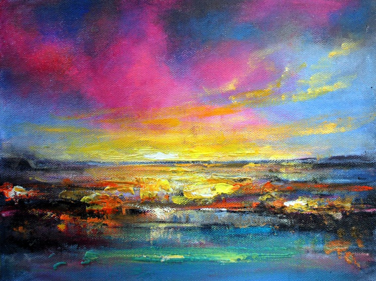 Pink Clouds Oil Painting By Vishalandra Dakur Artfinder