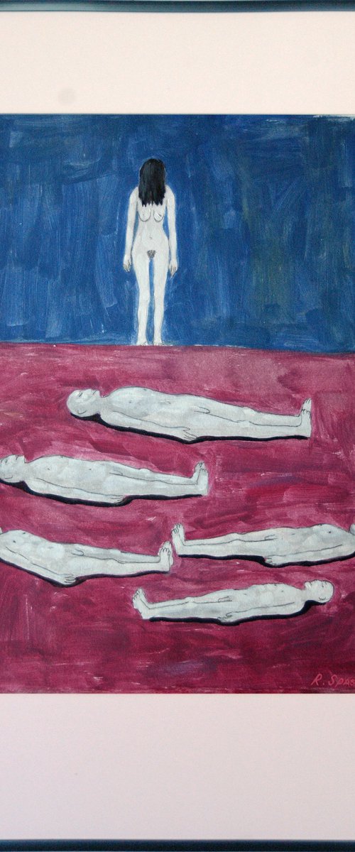 "Over The Hill". Drawing. by Rumen Spasov