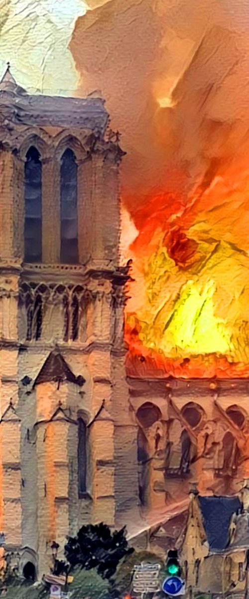 Incendie Notre-Dame de Paris N11 by Danielle ARNAL