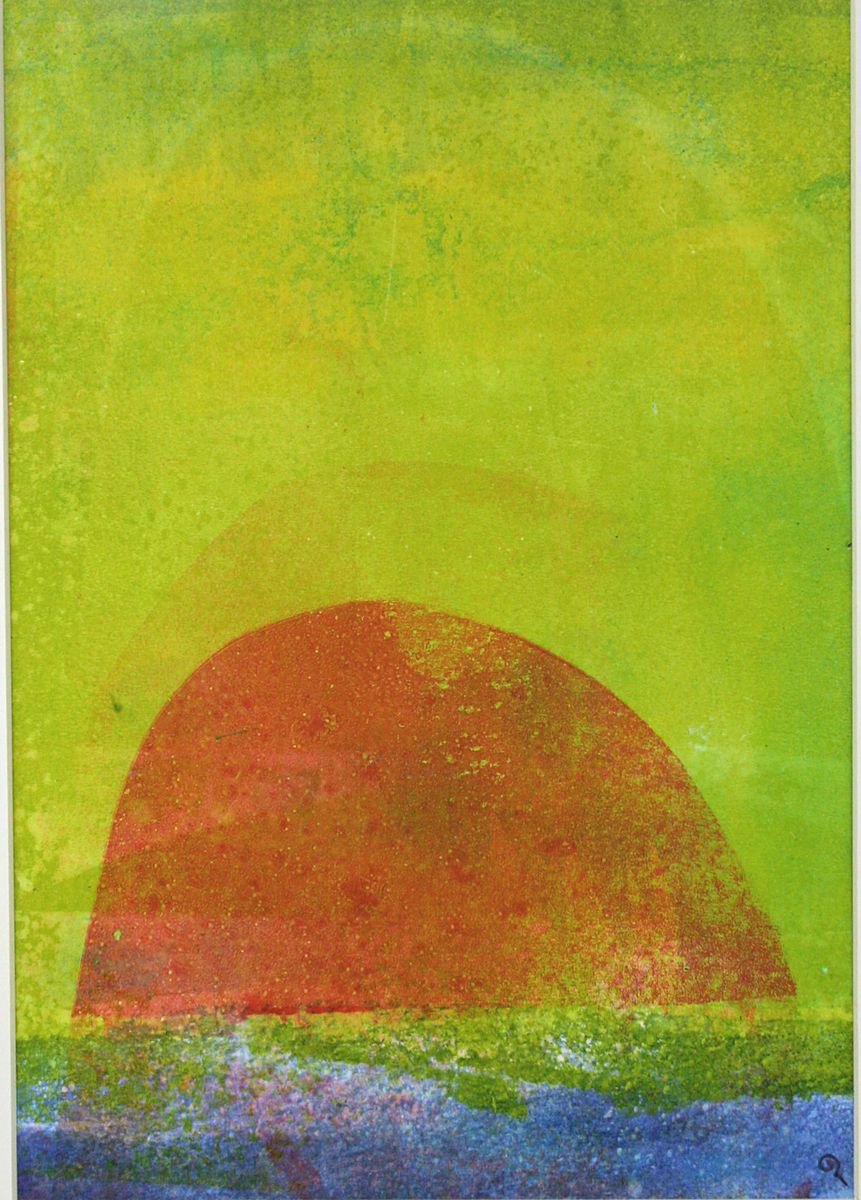 Citrus Sky - Signed, Mounted and Backed by Dawn Rossiter