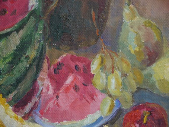 Still life with watermelon