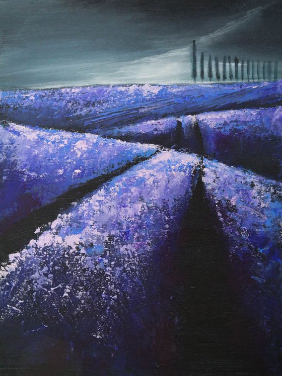 The Blueviolet and the storm - Fields and Colors Series