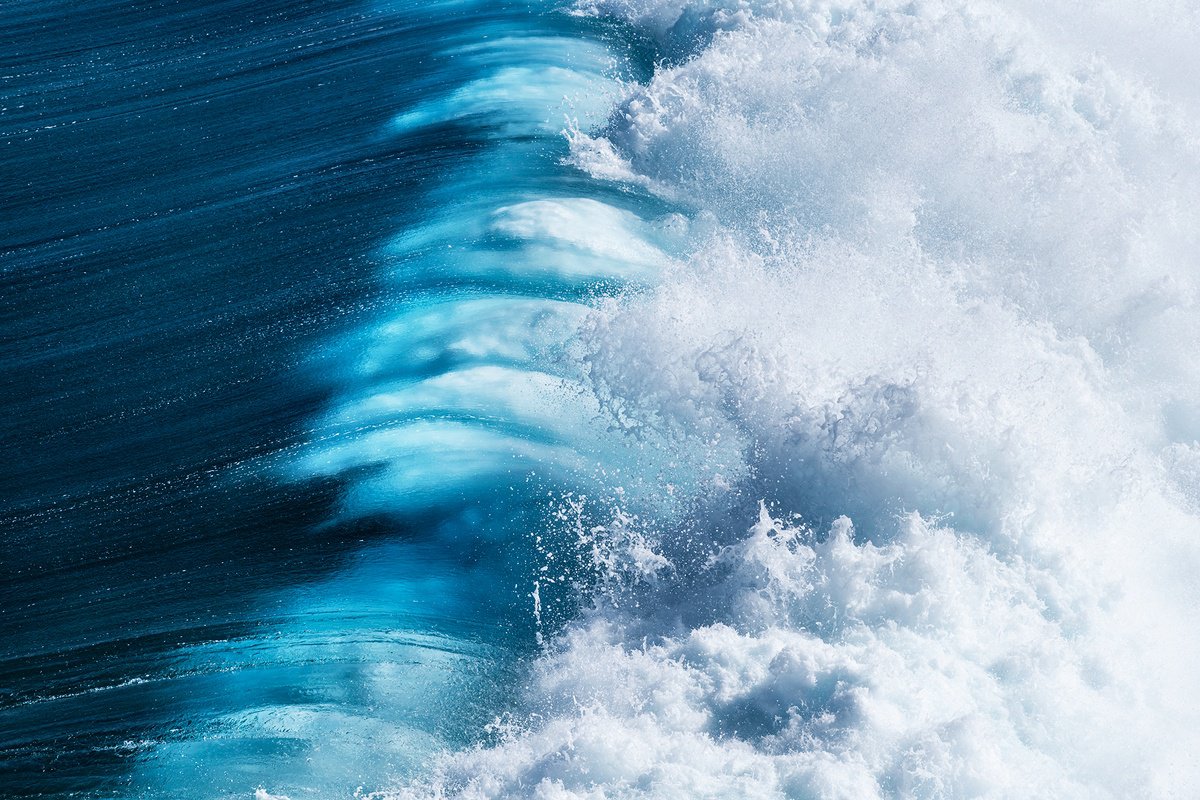 Photorealistic Landscape Photograph By Andrew Lever, 60 X 40, Poseidon Blue, Original Artwork