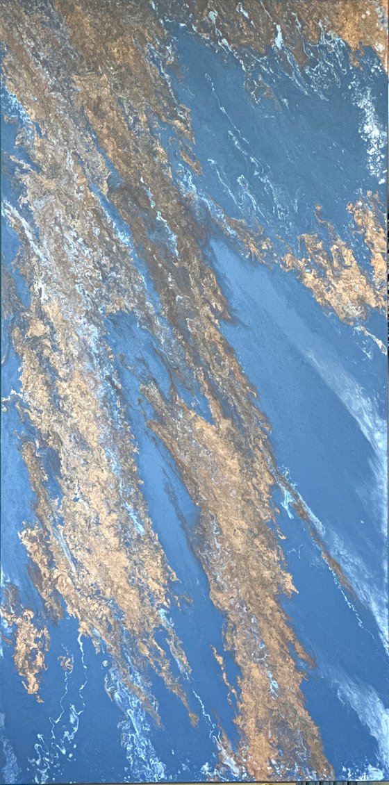 Filón — Large Blue Abstract  Vertical 160 cm