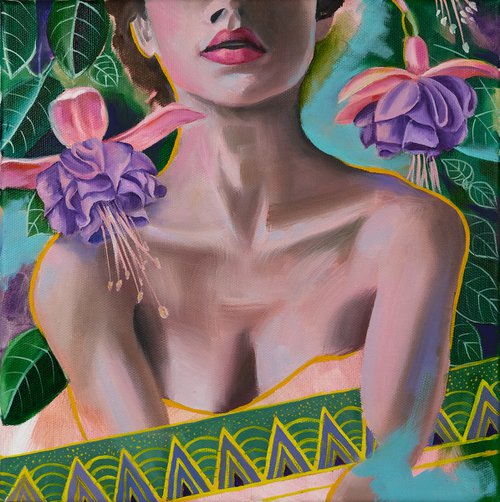 Portrait of a girl in a secret garden by Daria Shalik